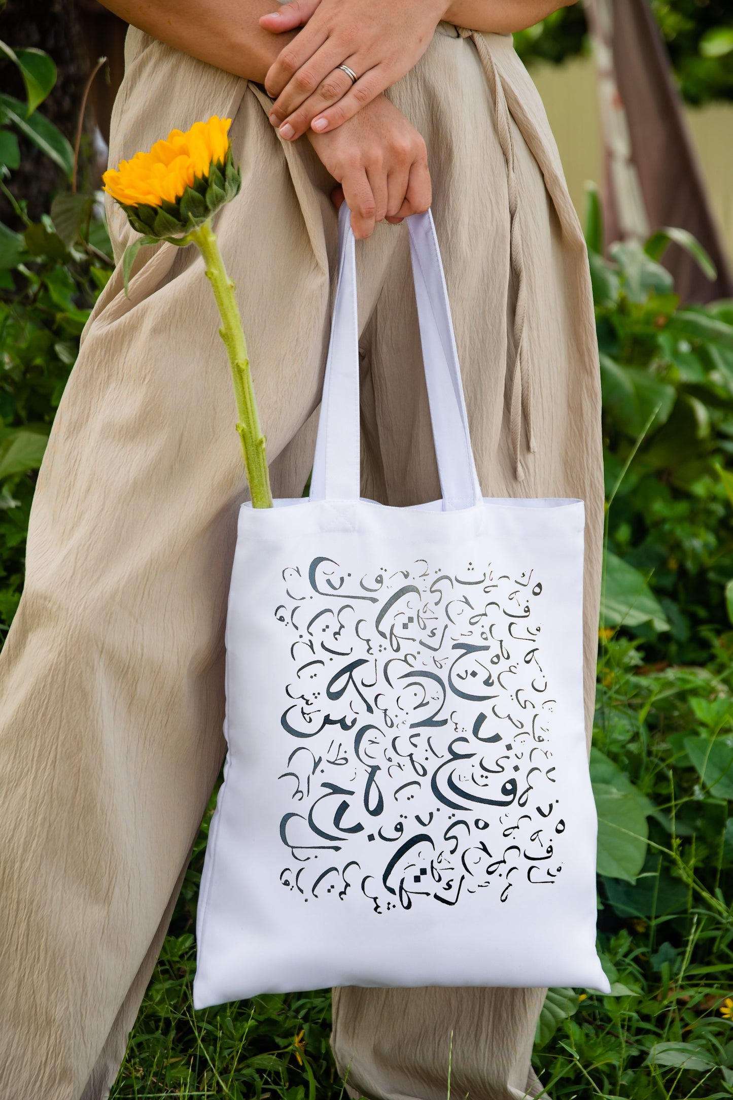 Calligraphy Elegance Tote Bag