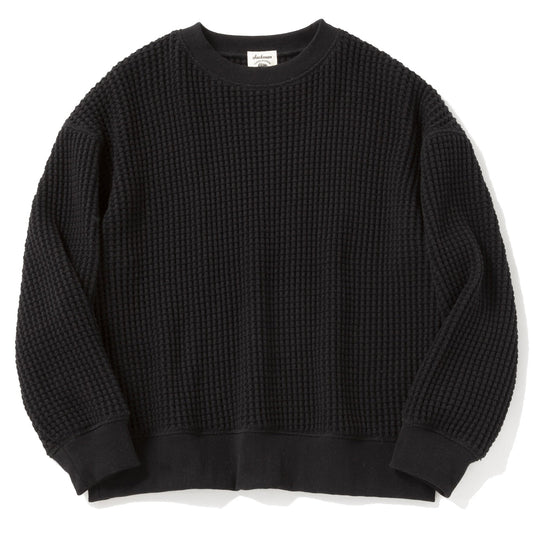 Pull ras du cou Jackman Waffle noir