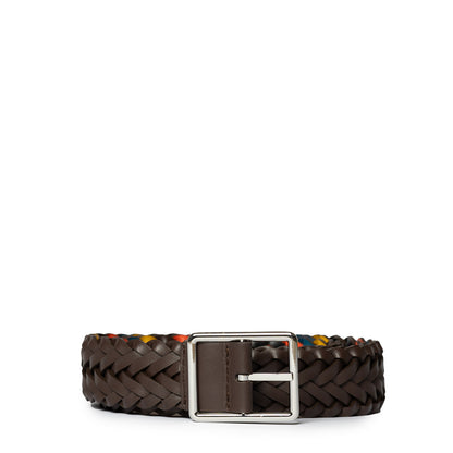 Ceinture Paul Smith tressée chocolat