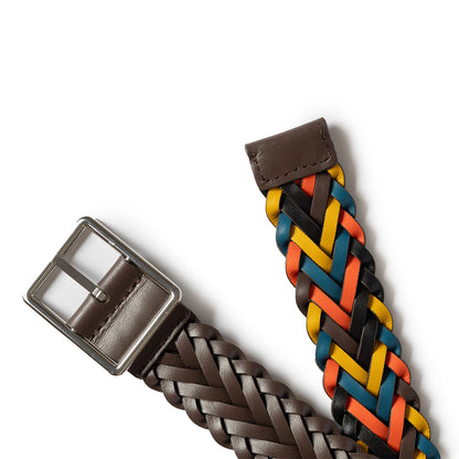 Ceinture Paul Smith tressée chocolat