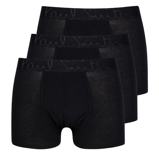 Lot de trois boxers confortables tricolores classiques Paul Smith, noir 