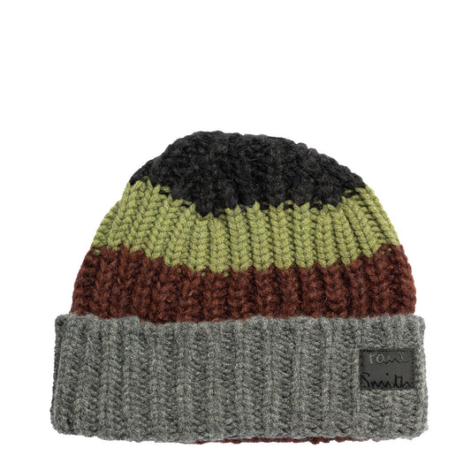 Paul Smith Colourblock Mohair-Blend Beanie Black