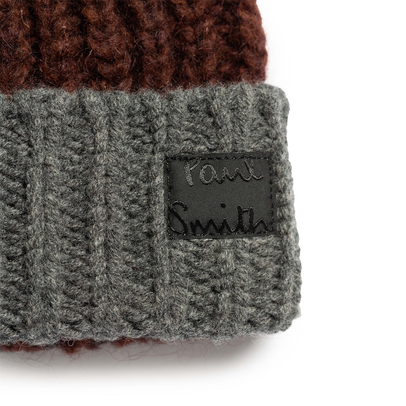 Bonnet en mélange de mohair color block Paul Smith Noir