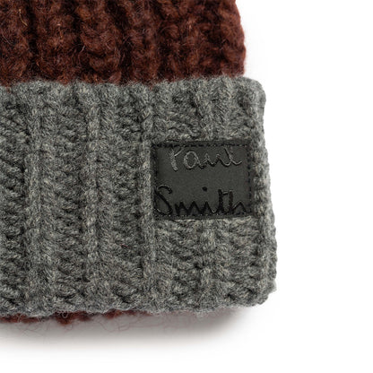 Paul Smith Colourblock Mohair-Blend Beanie Black