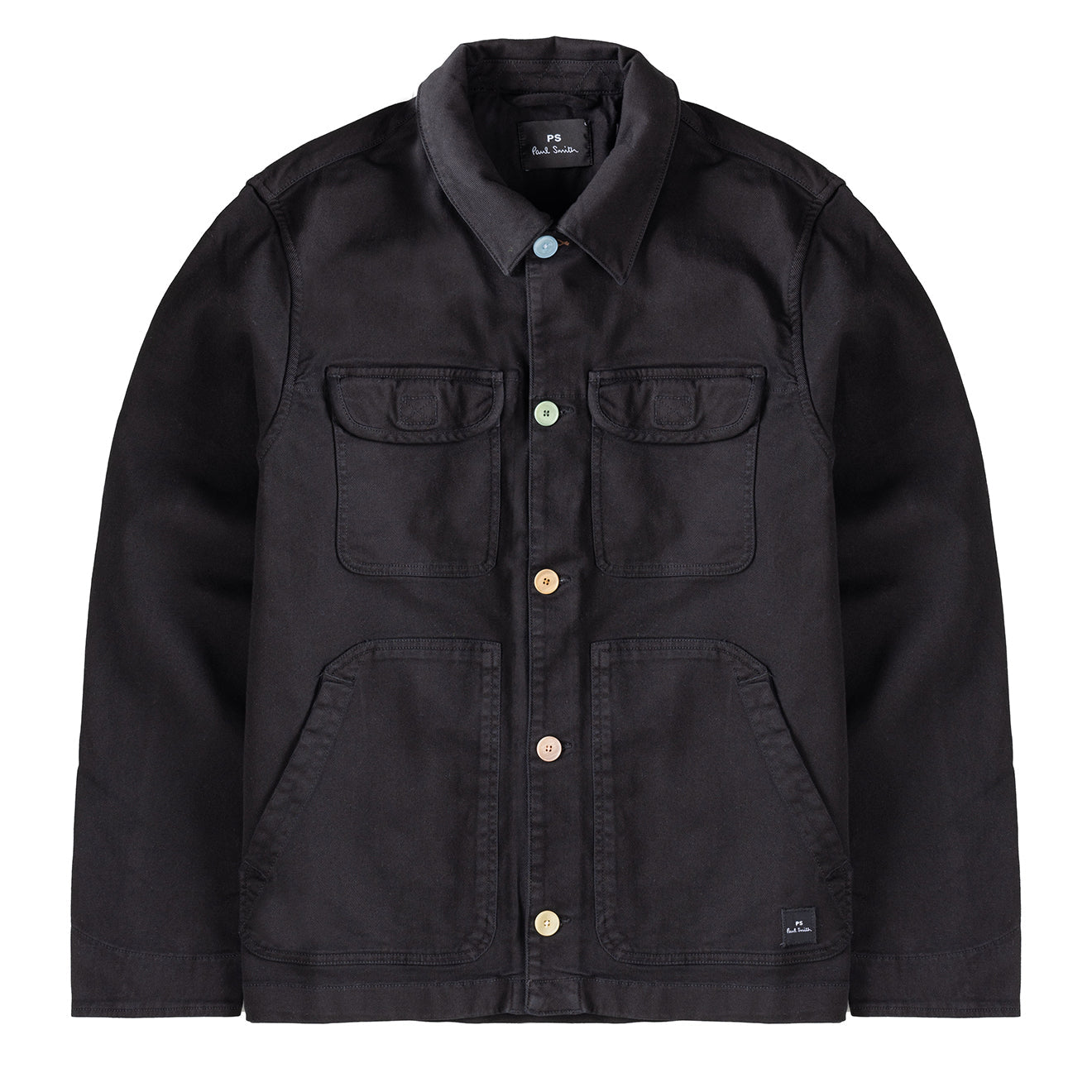 Paul Smith Garment-Dyed Stretch-Cotton Chore Jacket Black